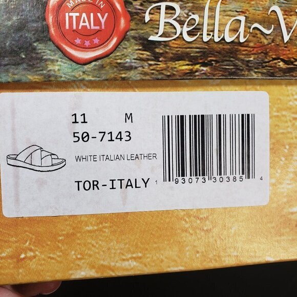 Bella Vita Tor-Italy White Open Toe Slide Sandals Sz 11M - Picture 7 of 7